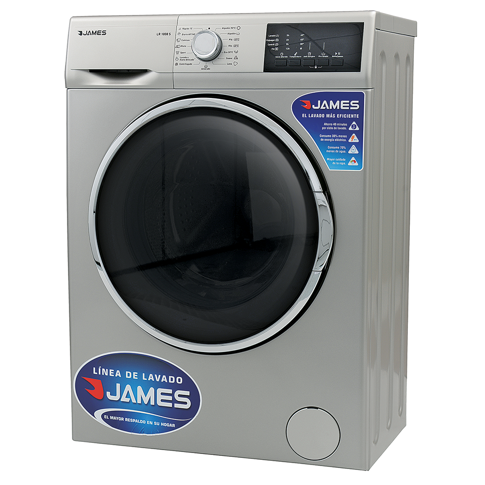 reunirse Representar Llorar Lavarropas james lr-1008 s silver 6 kg 1000 rpm - La Asturiana