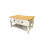 Mesa café con 2 cajones blanca p898-white