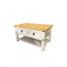 Mesa café con 2 cajones blanca p898-white