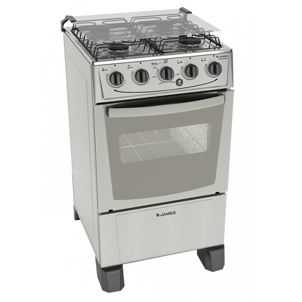 COCINA A GAS 4 HORN C-105B BLANCO ● Termocupla de Seguridad ● Mesada Inox ● Encendido electrónico total