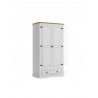 ROPERO RECTO 2 PTAS 1 CAJON BLANCO 100% MADERA EVB388
