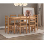 COMEDOR MADERA ROMA 6 SILLAS TAPIZADAS UV IMBUIA