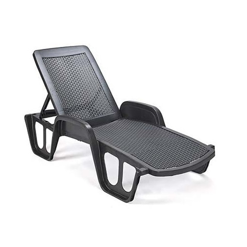 Reposera pool linea rattan gris antracita incuer a6290