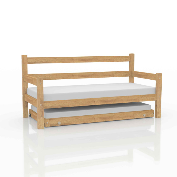 Bicama con respaldo y auxiliar con patas 955 color miel meneguetti