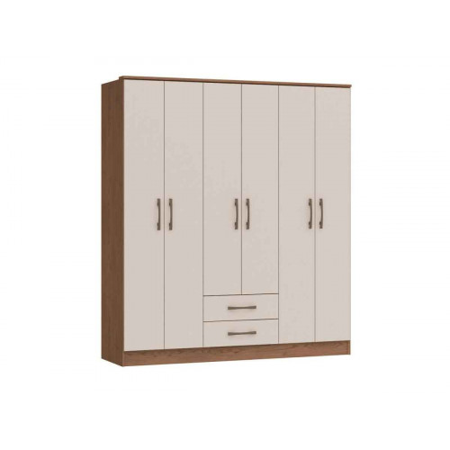 Ropero pequin 6 puertas 2 cajones rieles metalicos