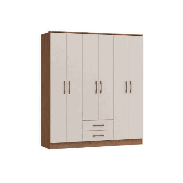 Ropero pequin 6 puertas 2 cajones rieles metalicos