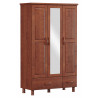 Ropero madera 3 puertas 2 cajones y espejo 195x119x53 1176