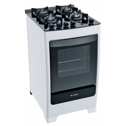 Cocina james c-700v blanco a gas mesada de vidrio