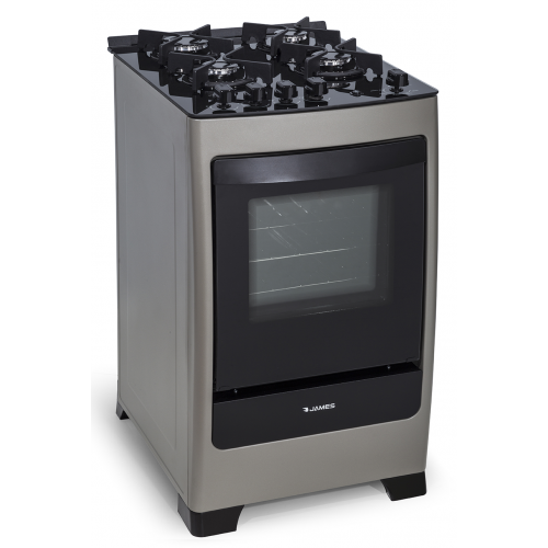 Cocina james c-700v titanium a gas ▪ frente color gris mesada de vidrio