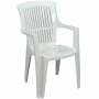 SILLA RESINA ARPA REFORZADA BLANCA CON Apoya Brazos