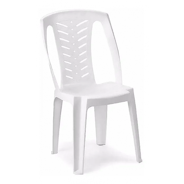 SILLA RESINA ARPA REFORZADA BLANCA CON Apoya Brazos