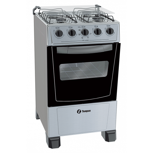 Cocina a gas 4 horn thompson cth1050 frente acero ● mesa en acero inoxidable termocupla de seguridad en el horno