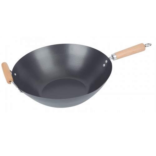 Wok cuori acero al carbono 35cm. carbone 35