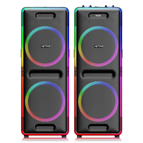 SISTEMA DE TORRES NITRO 4 SUBWOOFER LUCES BLUETOOTH 004-PAR