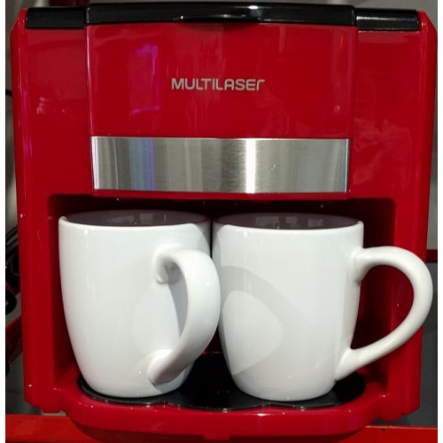 Cafetera electrica con 2 tazas multilaser be016 roja