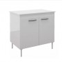 Bajo mesada 2 ptas c/tapa blanco 1404/661