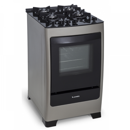 Cocina james c-700v titanium a gas ▪ frente color gris mesada de vidrio