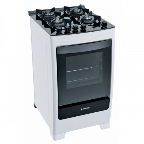 Cocina james c-700v blanco a gas mesada de vidrio