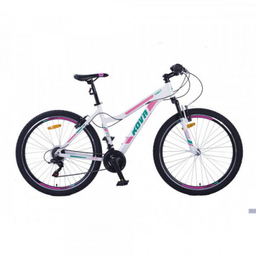 Bicicleta dama r 27,5 kova tibet v-brake blanco perlado talle s y m