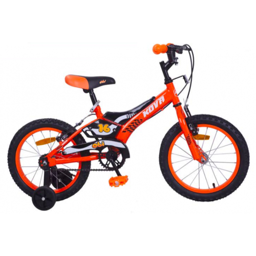 Bicicleta niño r 16 kova obi naranja neon