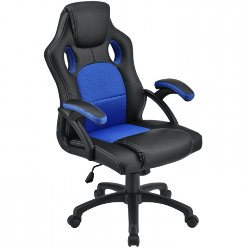 SILLA GAMER NEGRO Y AZUL Y2706