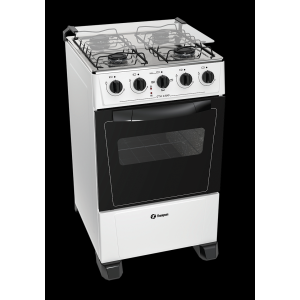 COCINA COMBINADA THOMPSON CTH 1500 BLANCA O NEGRA ● 4 H GAS y HORNO ELECTRICO