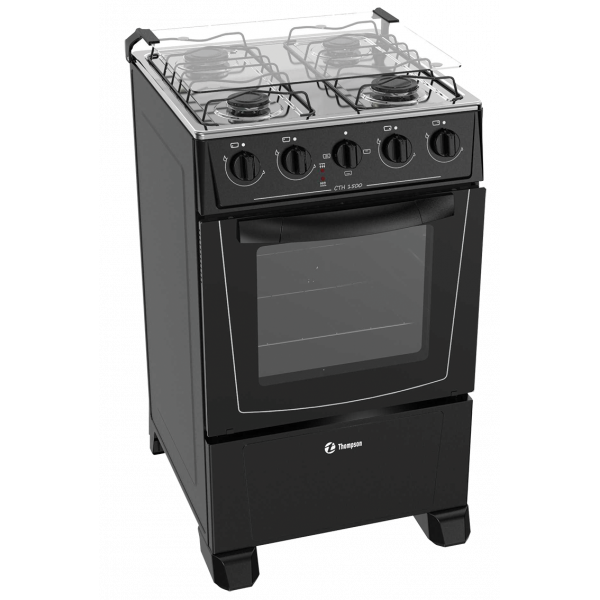 COCINA COMBINADA THOMPSON CTH 1500 BLANCA O NEGRA ● 4 H GAS y HORNO ELECTRICO