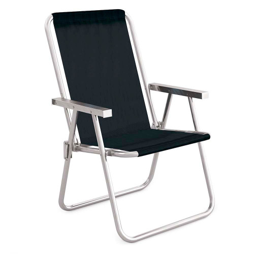 Silla mor alta conforto aluminio sannet negro 2159