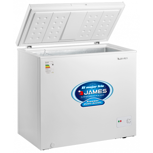 Freezer horizontal james fhj-150 kn 139 lt. 1 puerta cerradura eficiencia b - doble acción - interior aluminio