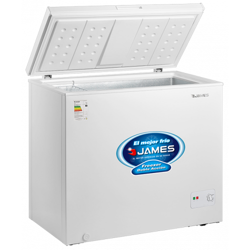 FREEZER HORIZONTAL JAMES FHJ-210 K 194 LT. 1 PUERTA CERRADURA EFICIENCIA B - Doble Acción - Interior Aluminio