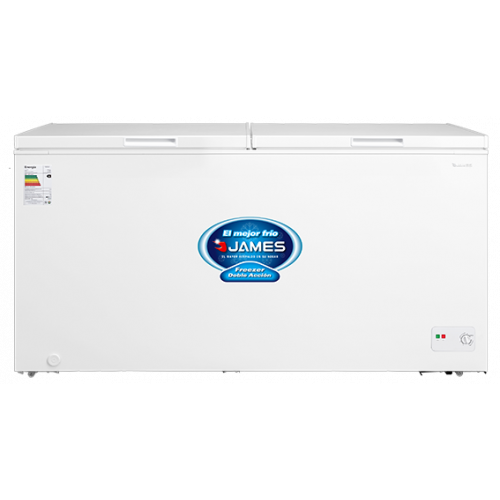 FREEZER HORIZONTAL JAMES FHJ-510 KN 496 LT 2 PUERTAS EFICIENCIA B - Doble Acción - Interior Aluminio