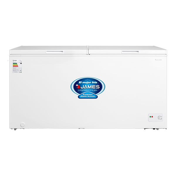 FREEZER HORIZONTAL JAMES FHJ-510 KN 496 LT 2 PUERTAS EFICIENCIA B - Doble Acción - Interior Aluminio