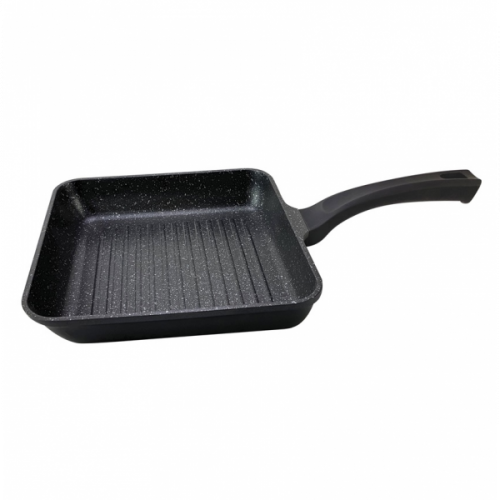 Plancha asador 28x28 cm con antiadherente modelo “nero”