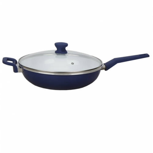 Wok de aluminio de 30 cm con interior antiadherente modelo azzurra