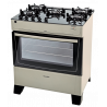 Cocina james supergas mesada de vidrio c-695v titanium 5 hornallas