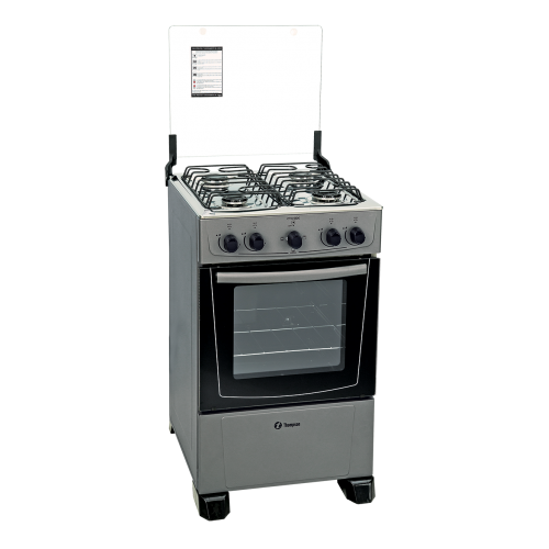 COCINA A GAS 4 HORN THOMPSON CTH1000 COLOR BLANCO ● Mesa en Acero Inoxidable TERMOCUPLA DE SEGURIDAD EN EL HORNO