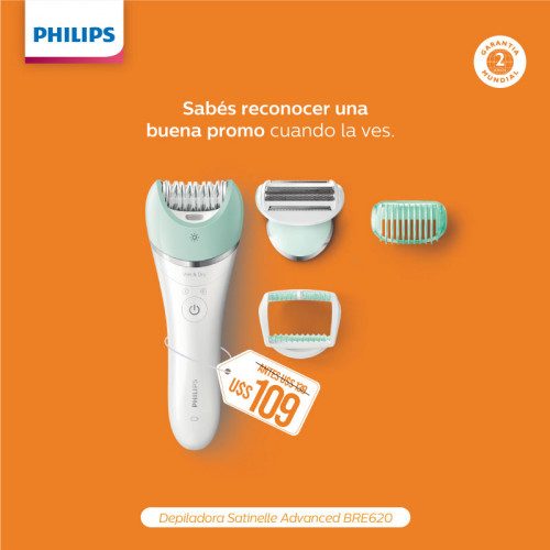 DEPILADORA PHILIPS SATINELLE ADVANCED MODELO: BRE620/00