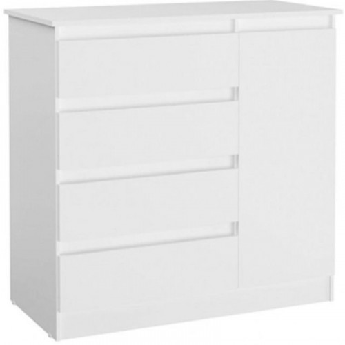 Comoda milao 4 cajones y puerta - blanco 14001