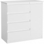 Comoda milao 4 cajones y puerta - blanco 14001