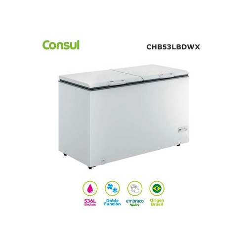 Freezer horizontal 530 consul 534l consul chb53kbdwx 5 niveles de frio