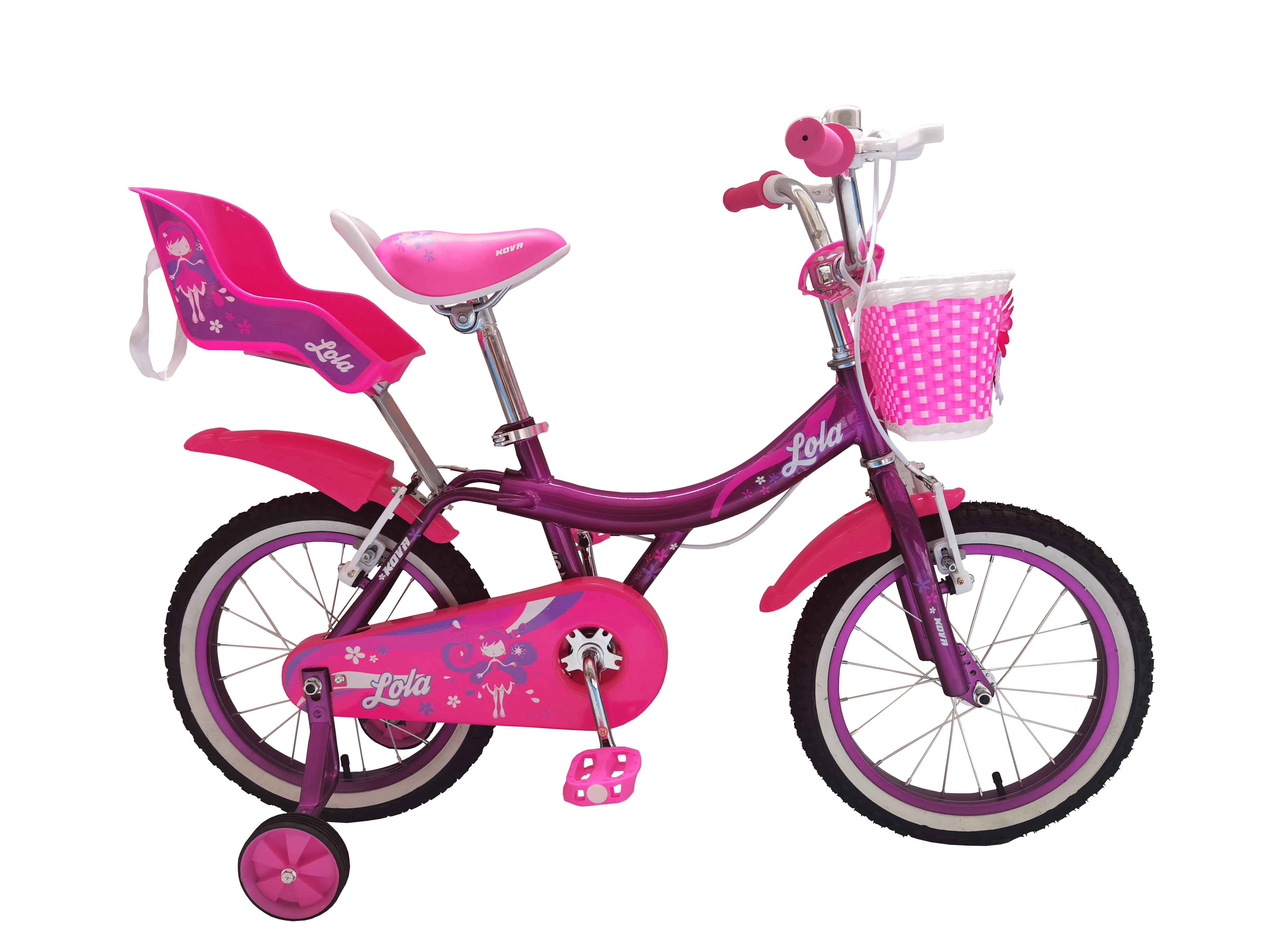 Estilo de vida de bicicletas. elegantes bicicletas con estilo lila con cesta.  la bicicleta de niña se parece a la bicicleta de mamá