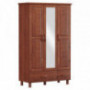 Ropero madera 3 ptas 2 caj y espejo 1155t 195 x119 x 53