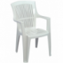 Silla resina arpa reforzada blanca con apoya brazos