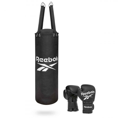 Bolsa de boxeo kit + guantes negros - reebok /