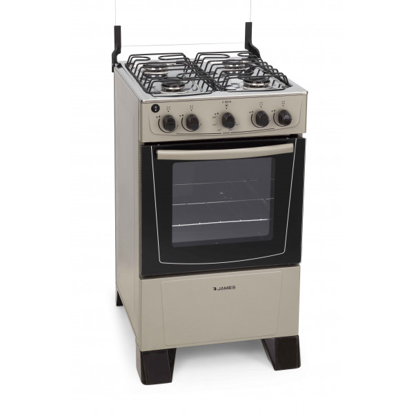 COCINA A GAS 4 HORN C-105B BLANCO ● Termocupla de Seguridad ● Mesada Inox ● Encendido electrónico total