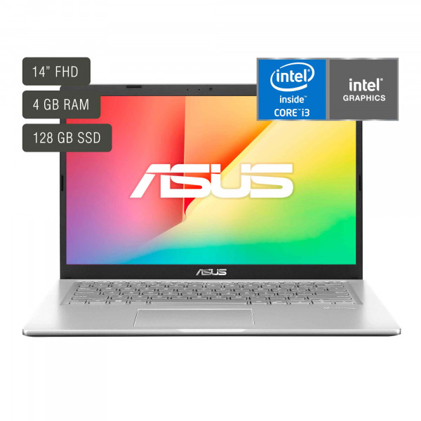 Notebook 15,6 asus n4020/4gb/128gb ssd/w10/sp