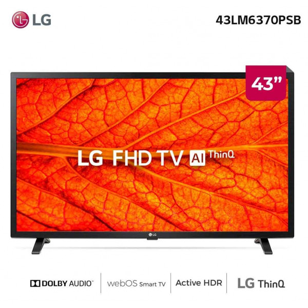 Tv led smart 43 lg fhd 43”43lm6370psb