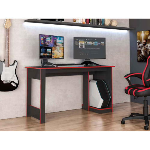 Escritorio gamer negro-rojo 0704-354 1,36
