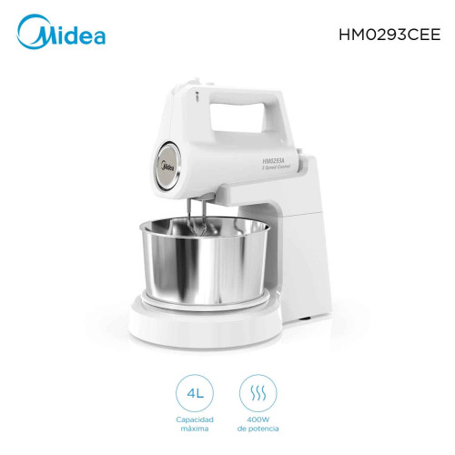 Batidora con bowl Midea hm0293a