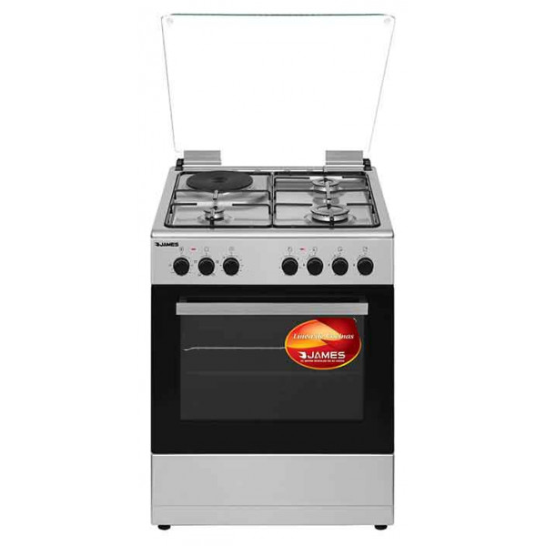 COCINA COMBINADA 3+1 FRENTE INOX C-221 A TKS INOX ● Grill Eléctrico ● 3 Horn. Gas ● 1 Disco ● Encendido ● Timer